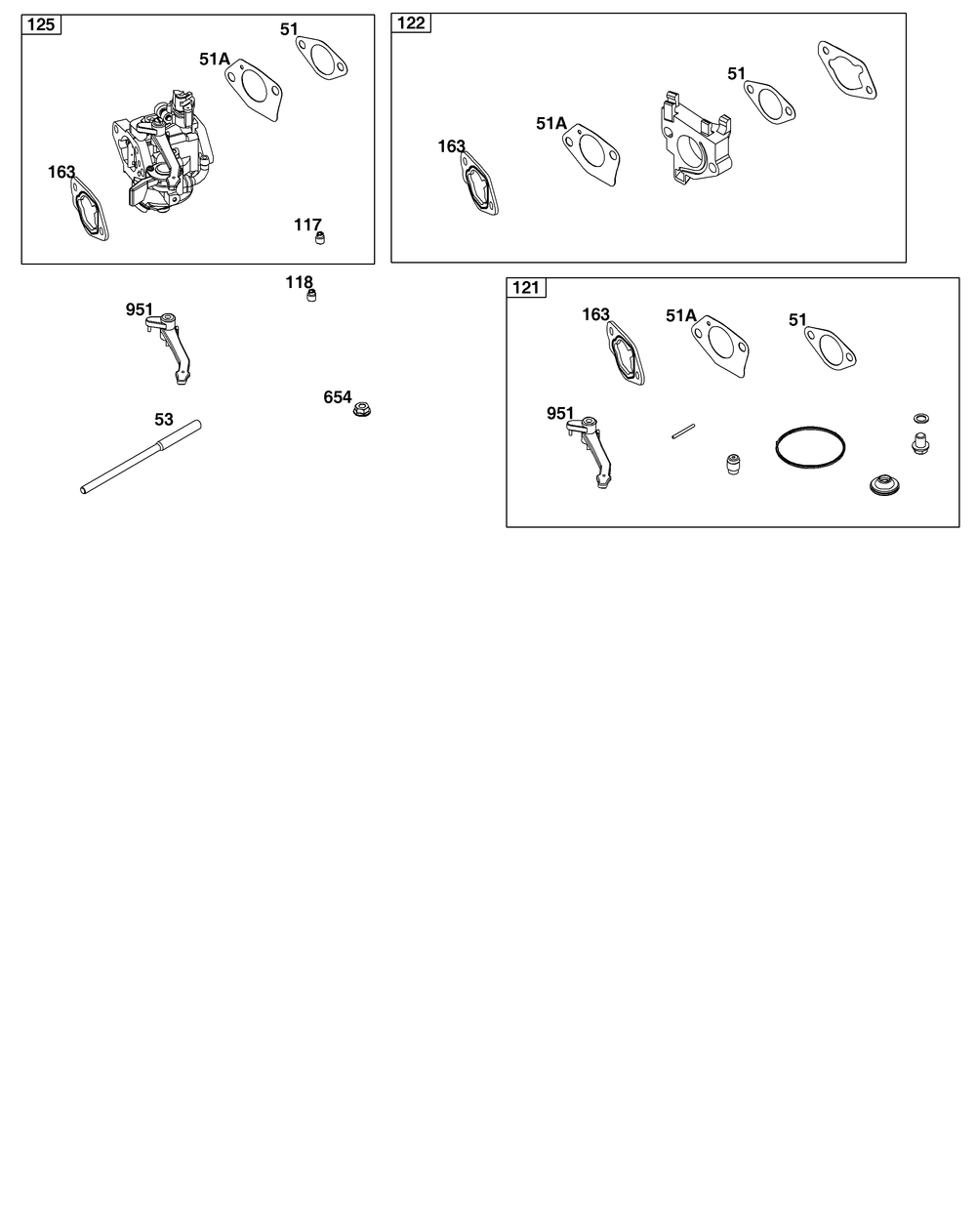 Carburetor Group Diagram and Parts List for 25T237-0269-H5 200000 - 399999 Briggs and Stratton Engine